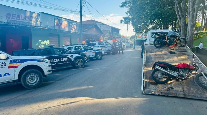 motos apreendidas durante operação em Botelhos