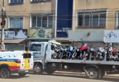 motos apreendidas durante fiscalização