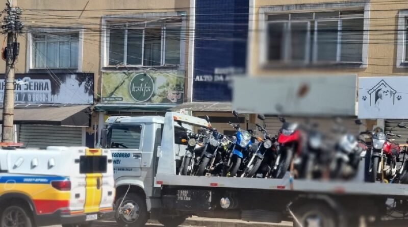 motos apreendidas durante fiscalização