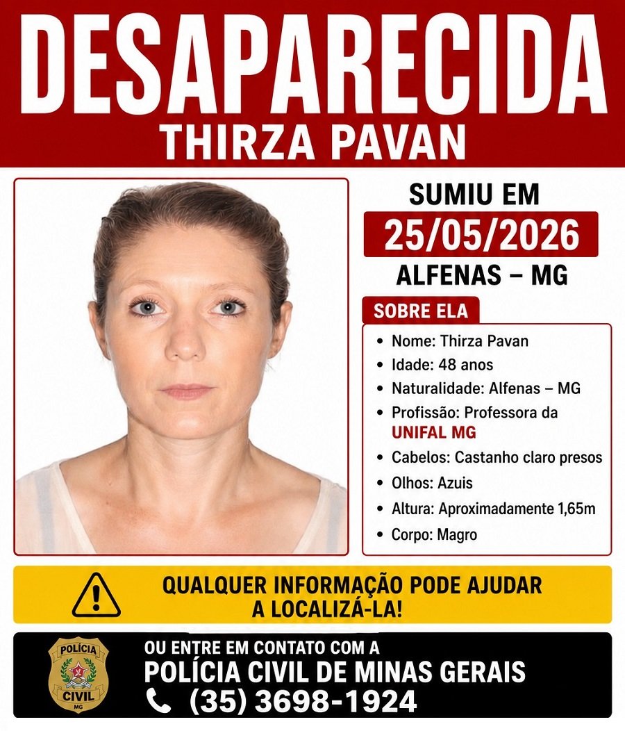 cartaz professora desaparecida