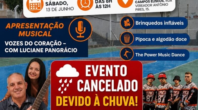 Chega Junto é adiado devido à chuva Chega Junto é adiado devido à chuva