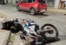 PM fica ferido após acidente durante perseguição moto da pm envolvida em acidente