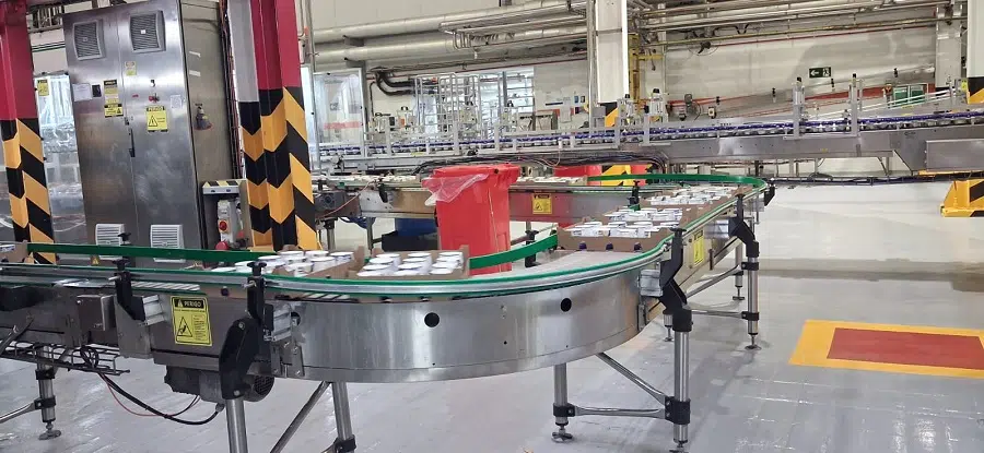 linha de produção da Danone