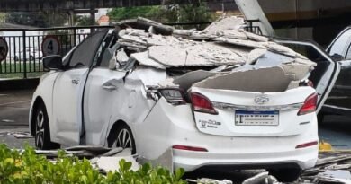 Estrutura cede e atinge carro em estacionamento de shopping em Poços de Caldas carro atingido por estrutura no shopping de poços de caldas