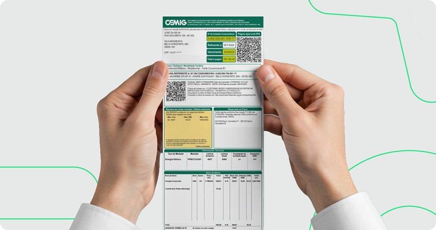 conta de luz da cemig