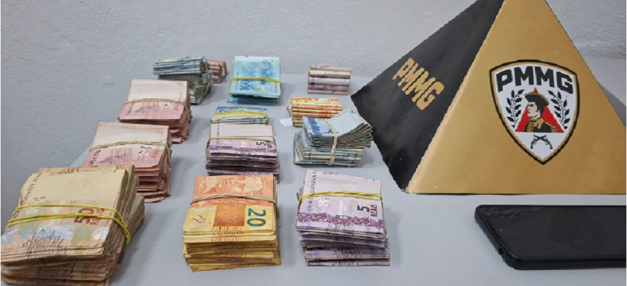 dinheiro levado de assalto em hotel recuperado pela PM